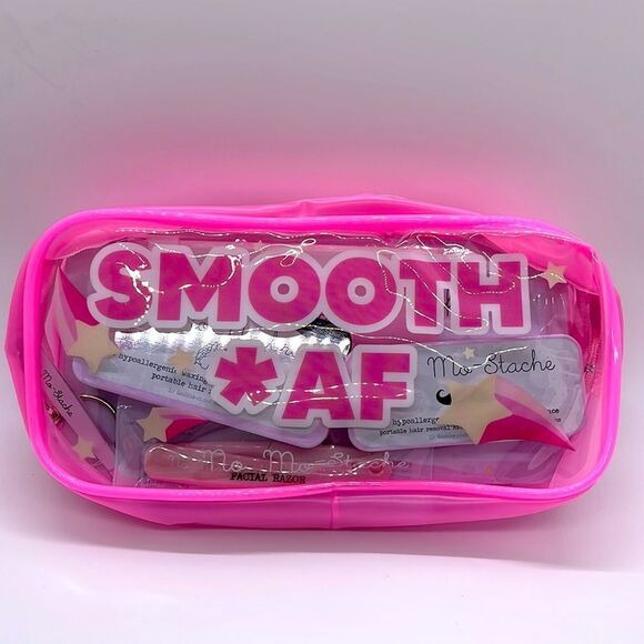NWT No Mo Stache SMOOTH AF Hair Removal Travel Gift Set - Picture 2 of 3